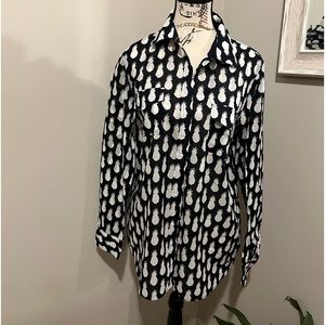 Pineapple print blouse